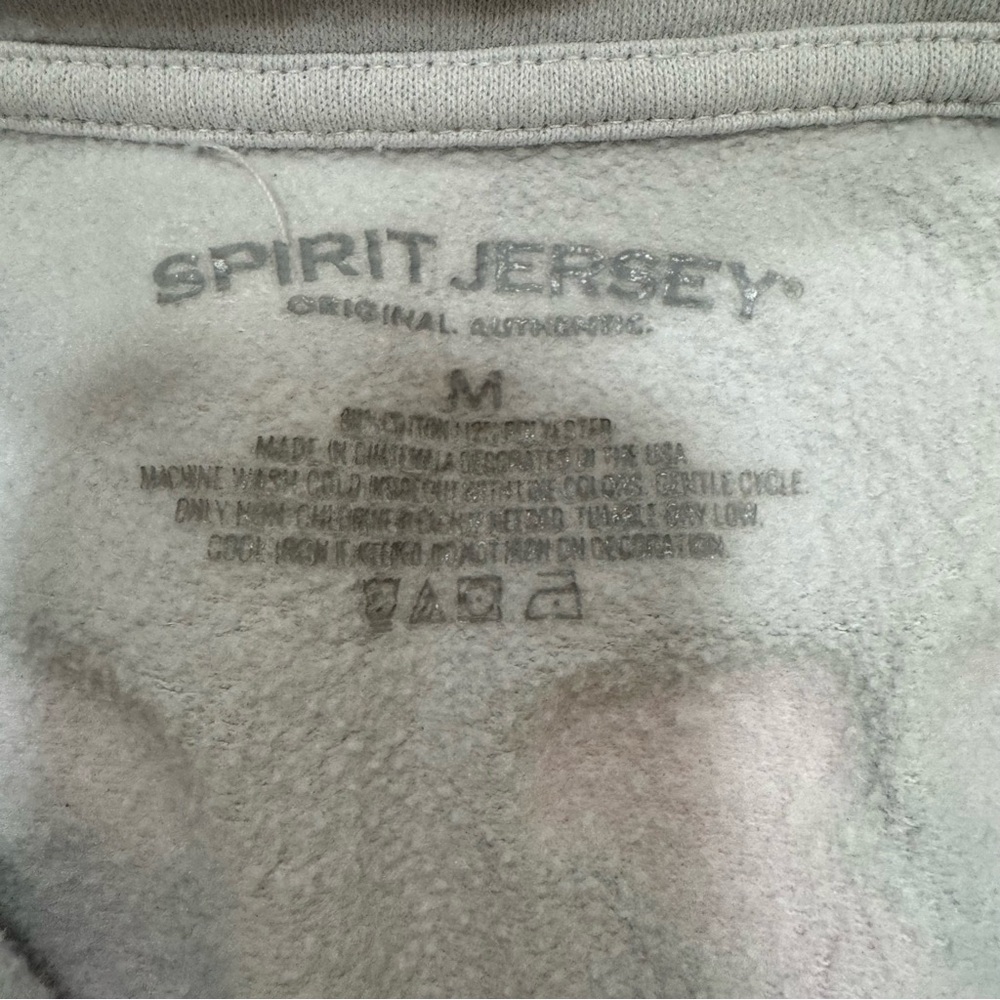 Spirit Jersey Pink Pony Snap Neck Sweatshirt Light Gray Size M Rare - Picture 3 of 9